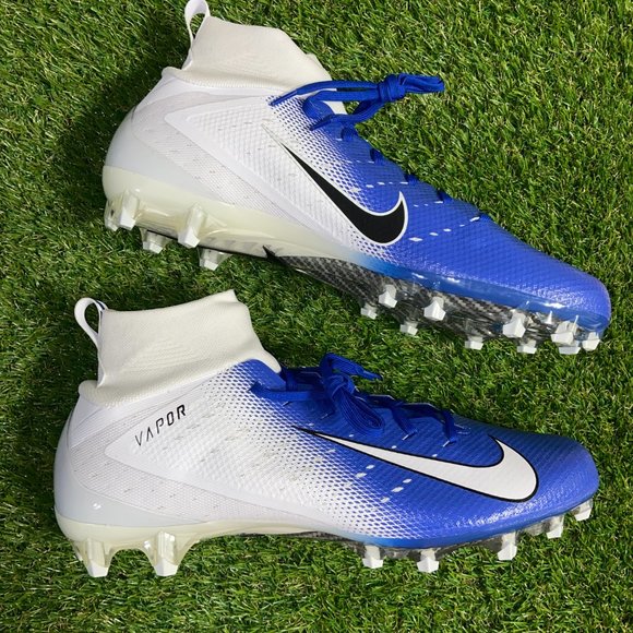 Nike Vapor Untouchable Pro 3 PE Football Cleats AO3021-145 White Blue Men 15 NEW - Picture 7 of 8
